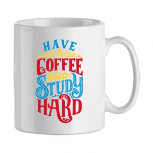 TAZZA BIANCA (study hard)